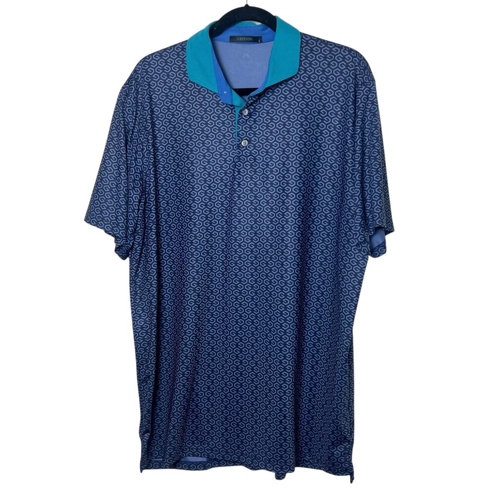 Greyson Men's River Wild Golf Performance Polo Shirt Size Large